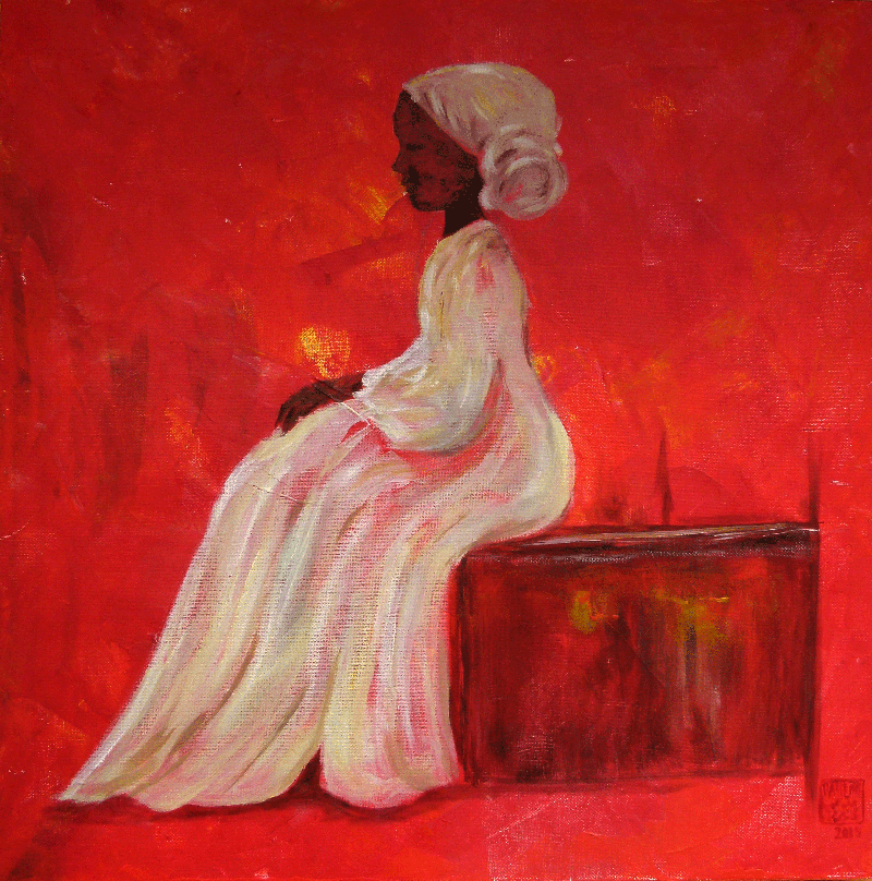 Schilderij Afrikaans meisje