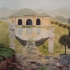 Trompe l'oeil muurschildering "Toscaanse tuin"
